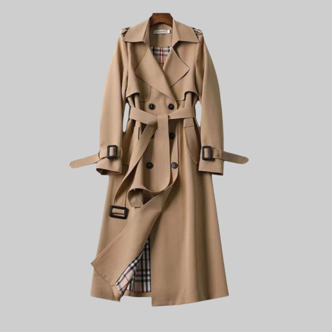 Chloe | Women’s Long Belted Trench Coat Luvy Boutique