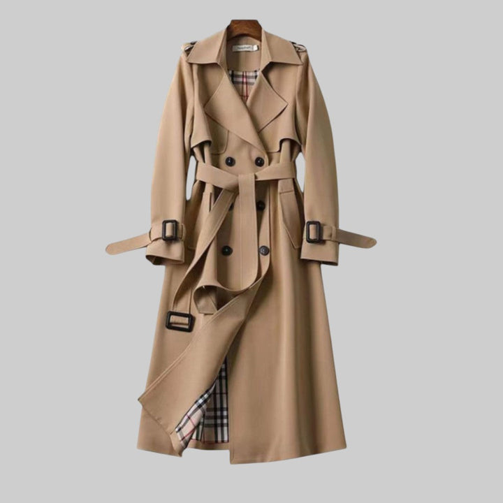 Chloe | Women’s Long Belted Trench Coat Luvy Boutique