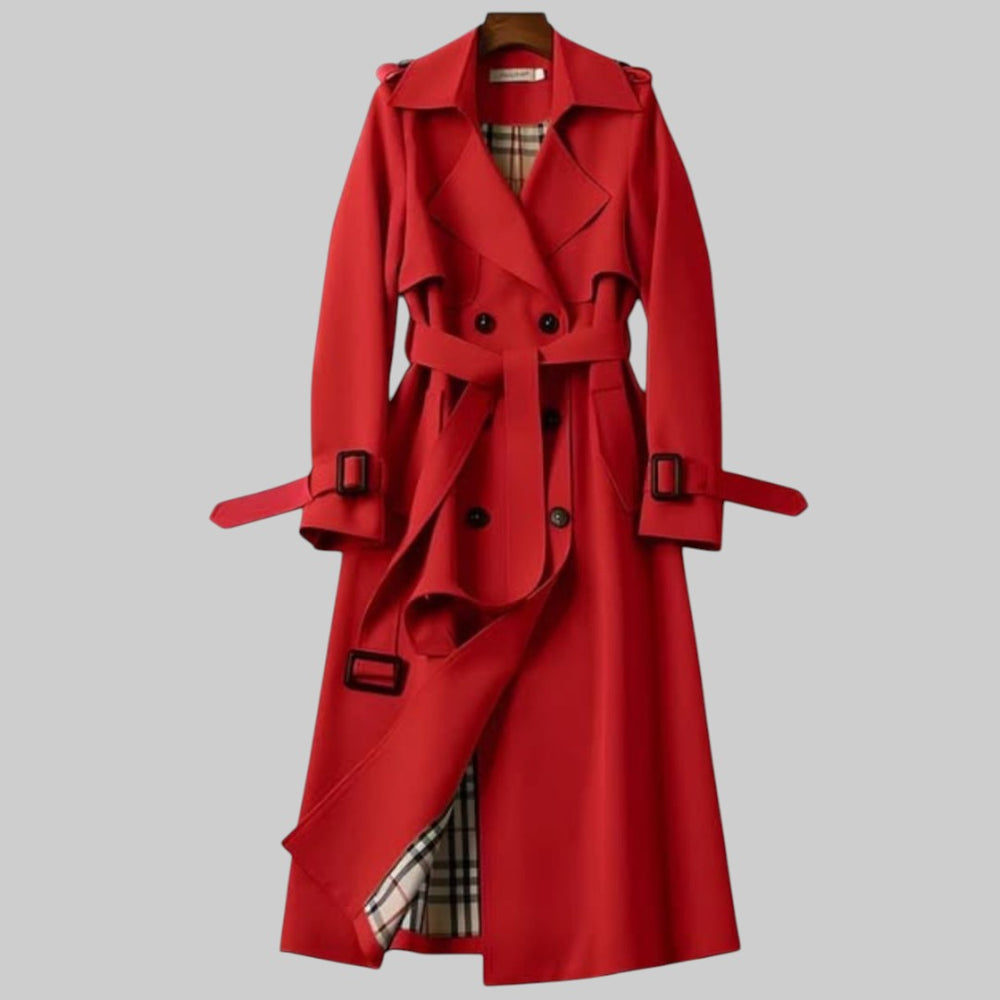 Chloe | Women’s Long Belted Trench Coat Luvy Boutique