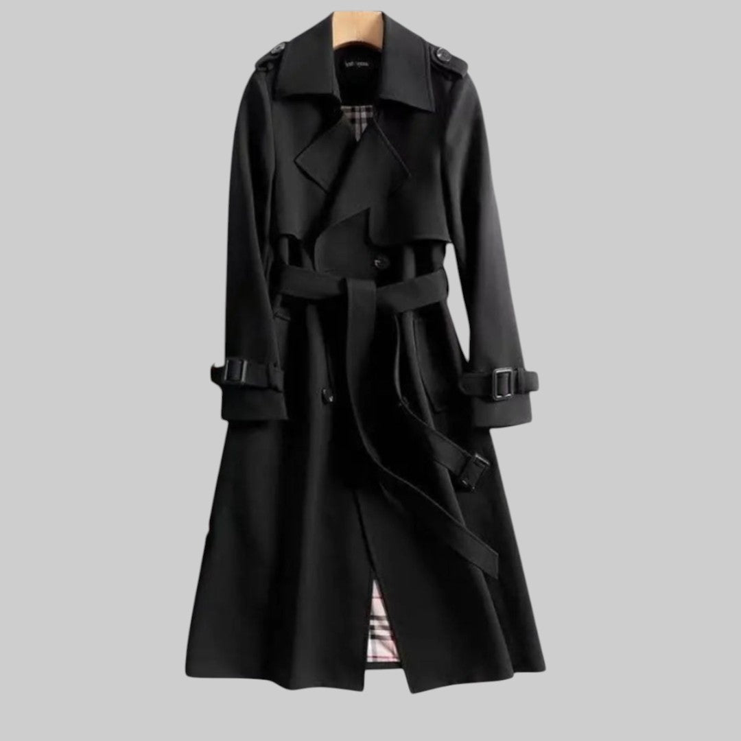 Chloe | Women’s Long Belted Trench Coat Luvy Boutique