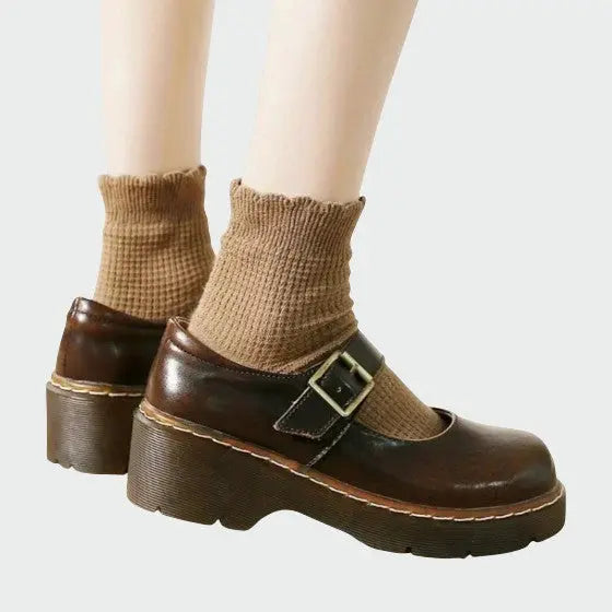 Ava | Women Platform Strap Mary Jane Shoes Luvy Boutique