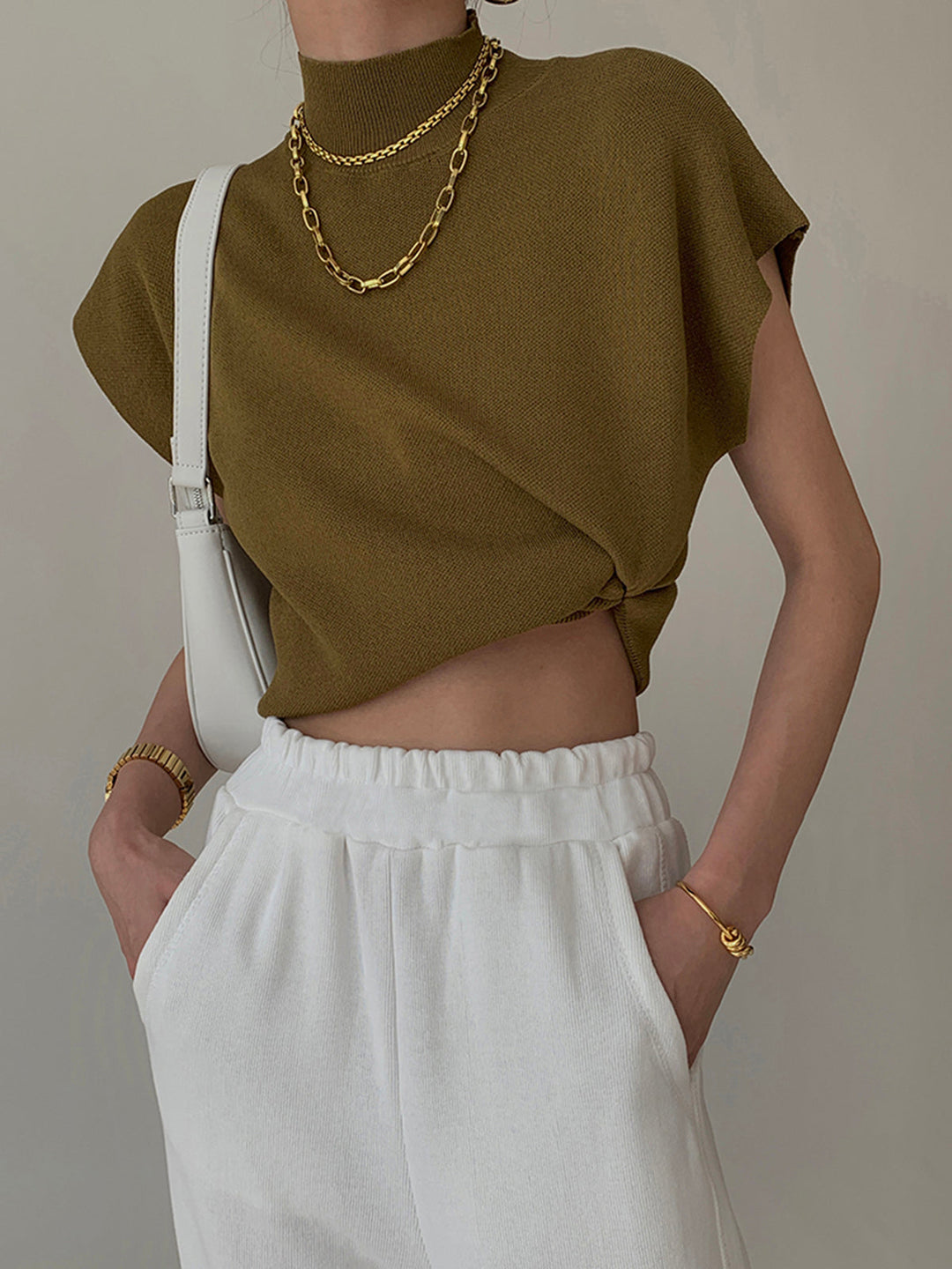 Daisy | Women's Mock Neck Short Sleeve Casual Top Luvy Boutique