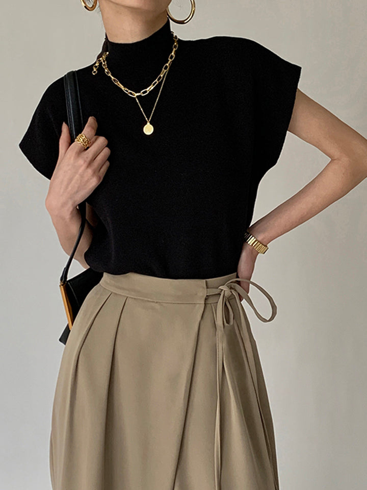 Daisy | Women's Mock Neck Short Sleeve Casual Top Luvy Boutique