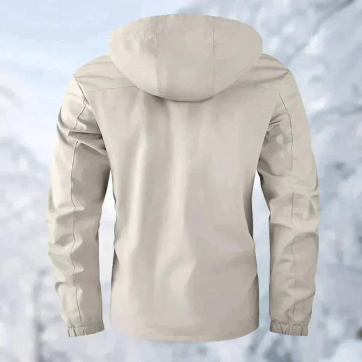 Men's Quilted Jacket Waterproof Hooded Windproof Outdoor Parka