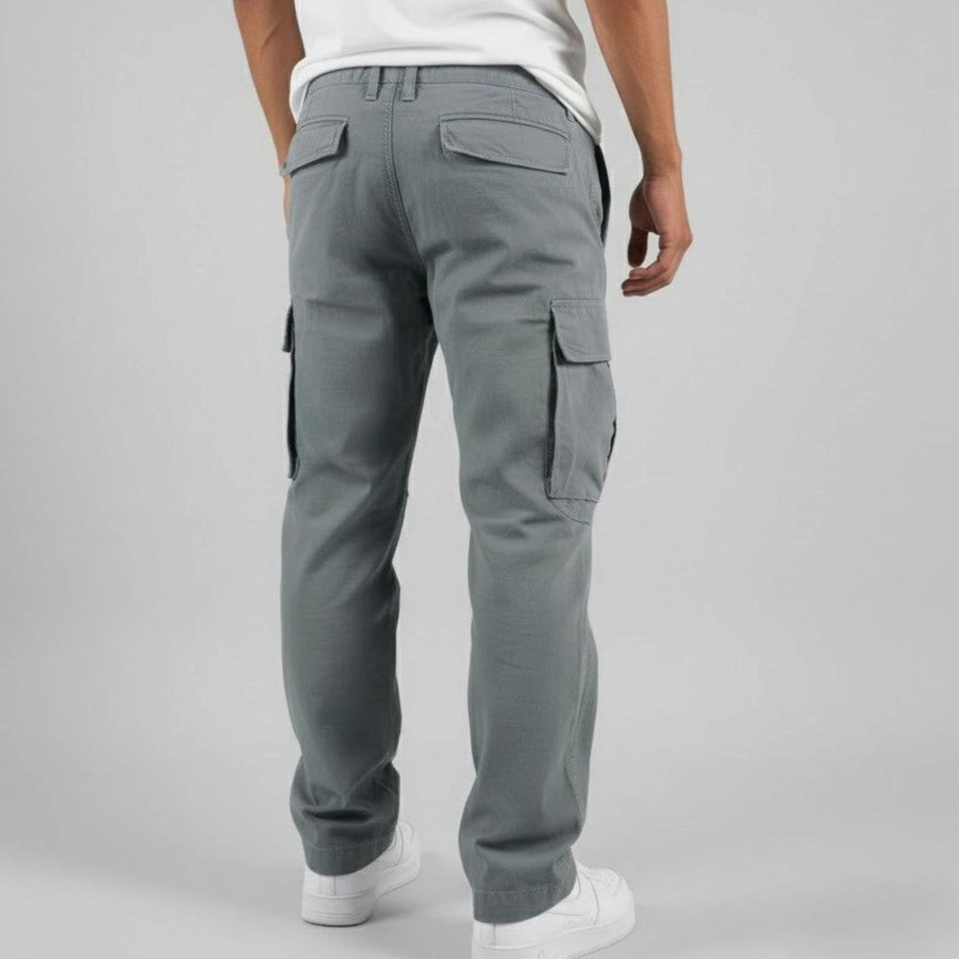 Men's Relaxed-Fit Multi-Pocket Cargo Pants Streetwear