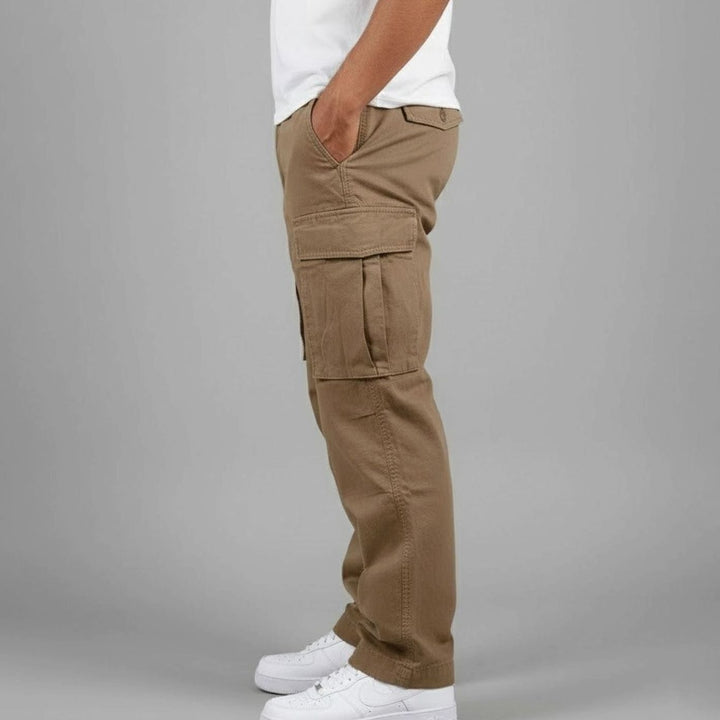 Men's Relaxed-Fit Multi-Pocket Cargo Pants Streetwear