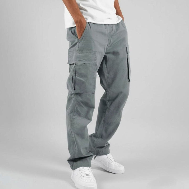 Men's Relaxed-Fit Multi-Pocket Cargo Pants Streetwear