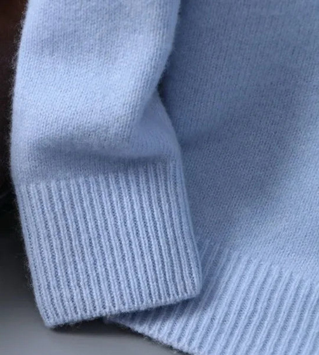 Men's Soft Mohair Knit Sweater Crew Neck Pullover