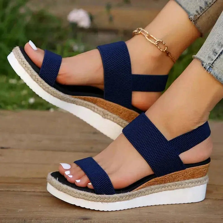 Brooklyn | Women Stretch Strap Platform Sandals Luvy Boutique
