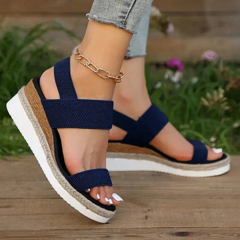 Brooklyn | Women Stretch Strap Platform Sandals Luvy Boutique