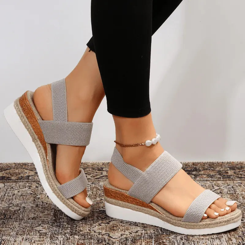 Brooklyn | Women Stretch Strap Platform Sandals Luvy Boutique