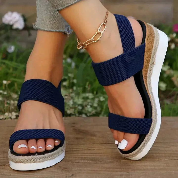 Brooklyn | Women Stretch Strap Platform Sandals Luvy Boutique