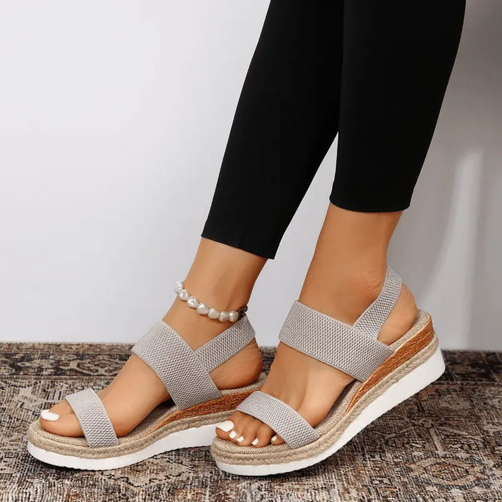 Brooklyn | Women Stretch Strap Platform Sandals Luvy Boutique
