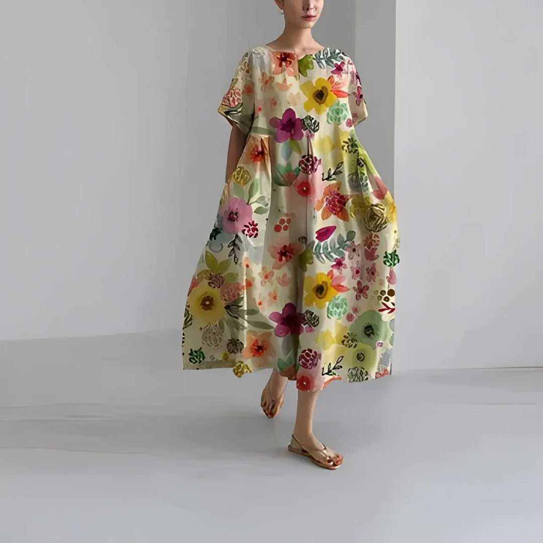 Naomi | Boho Floral Spring Maxi Dress Luvy Boutique