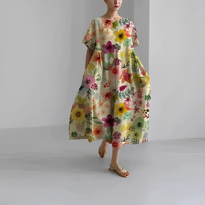 Naomi | Boho Floral Spring Maxi Dress Luvy Boutique