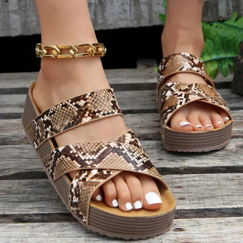 Emma | Womens Orthopedic Platform Slide Sandals Luvy Boutique