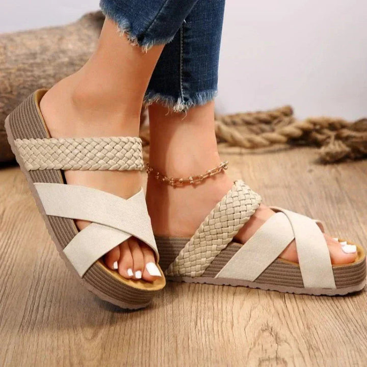 Emma | Womens Orthopedic Platform Slide Sandals Luvy Boutique
