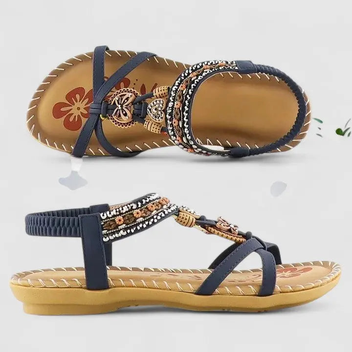 Eva | Womens Strappy Flat Open Toe Sandals Luvy Boutique