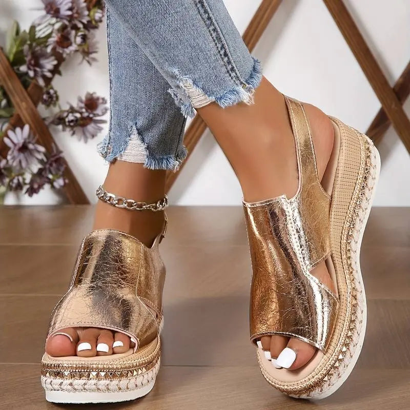 Darcey | Women’s Orthopedic Platform Open Toe Sandals Luvy Boutique