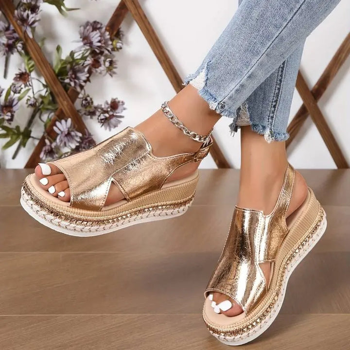 Darcey | Women’s Orthopedic Platform Open Toe Sandals Luvy Boutique