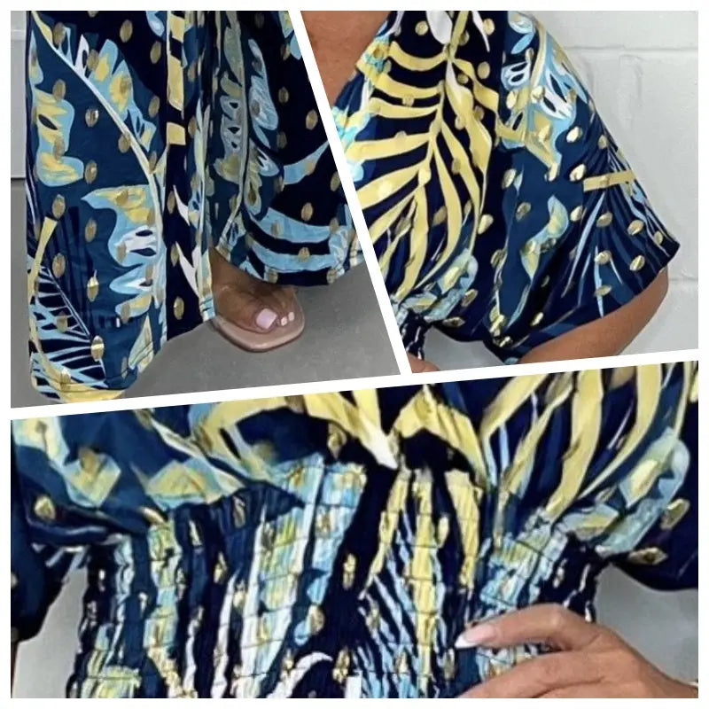 Natalie | Stylish Tropical Print Jumpsuit Luvy Boutique