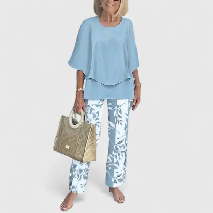 Emma | Women’s Casual Two Piece Top and Pants Set Luvy Boutique