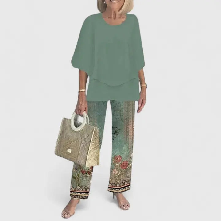 Emma | Women’s Casual Two Piece Top and Pants Set Luvy Boutique
