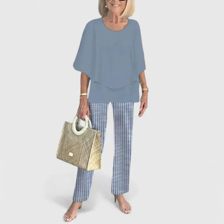 Emma | Women’s Casual Two Piece Top and Pants Set Luvy Boutique