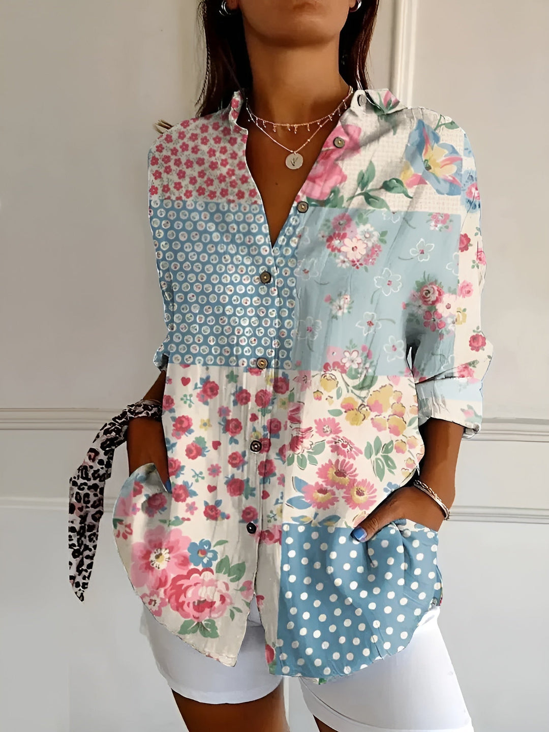 Addison | Women’s Floral Button Front Casual Top Luvy Boutique