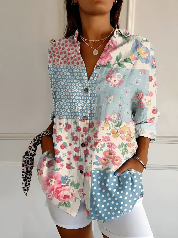Addison | Women’s Floral Button Front Casual Top Luvy Boutique