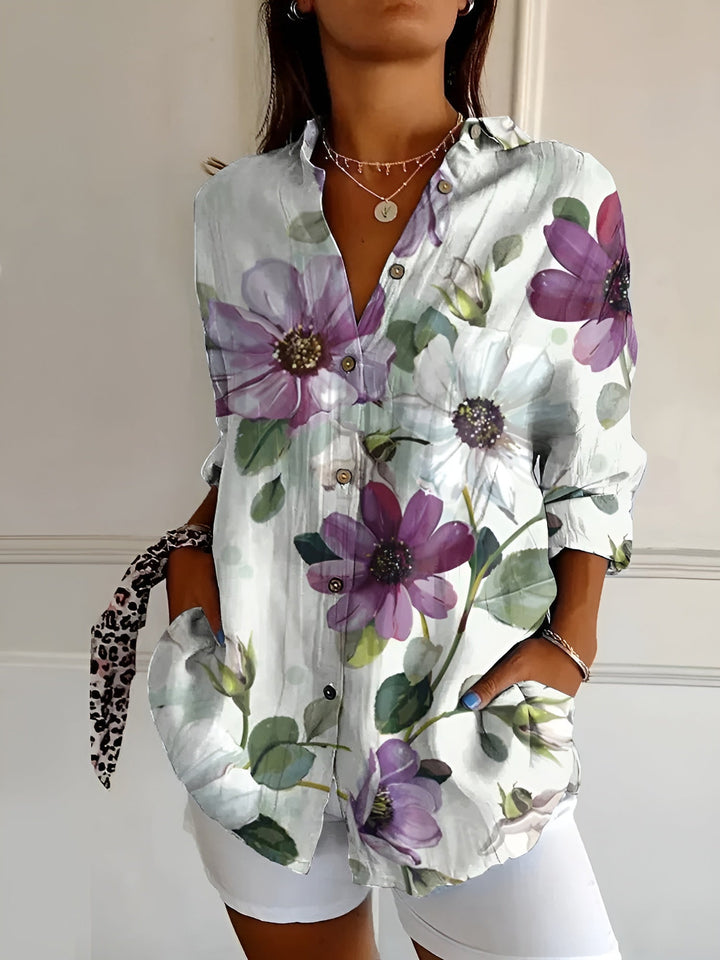 Addison | Women’s Floral Button Front Casual Top Luvy Boutique