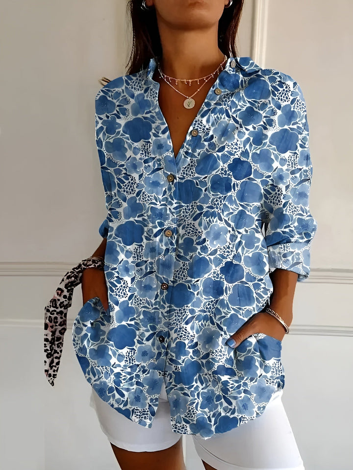 Addison | Women’s Floral Button Front Casual Top Luvy Boutique
