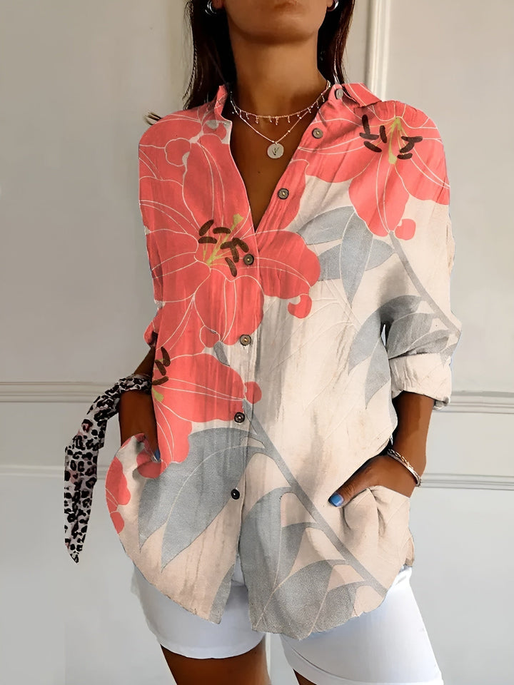 Addison | Women’s Floral Button Front Casual Top Luvy Boutique