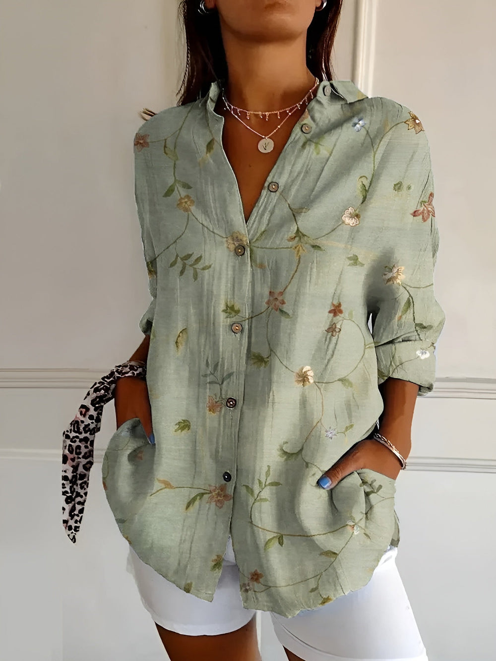 Addison | Women’s Floral Button Front Casual Top Luvy Boutique