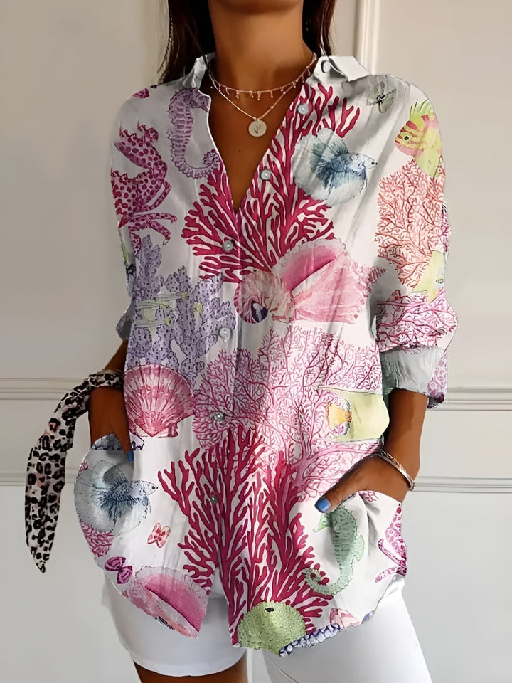 Addison | Women’s Floral Button Front Casual Top Luvy Boutique