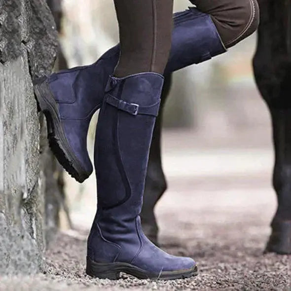 Brooklyn | Women Knee High Buckle Boots Luvy Boutique