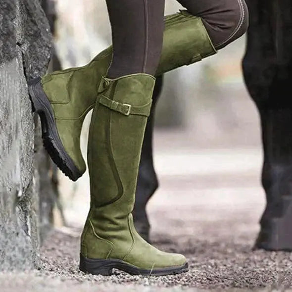 Brooklyn | Women Knee High Buckle Boots Luvy Boutique