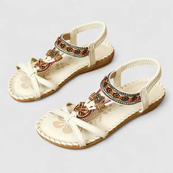 Eva | Womens Strappy Flat Open Toe Sandals Luvy Boutique