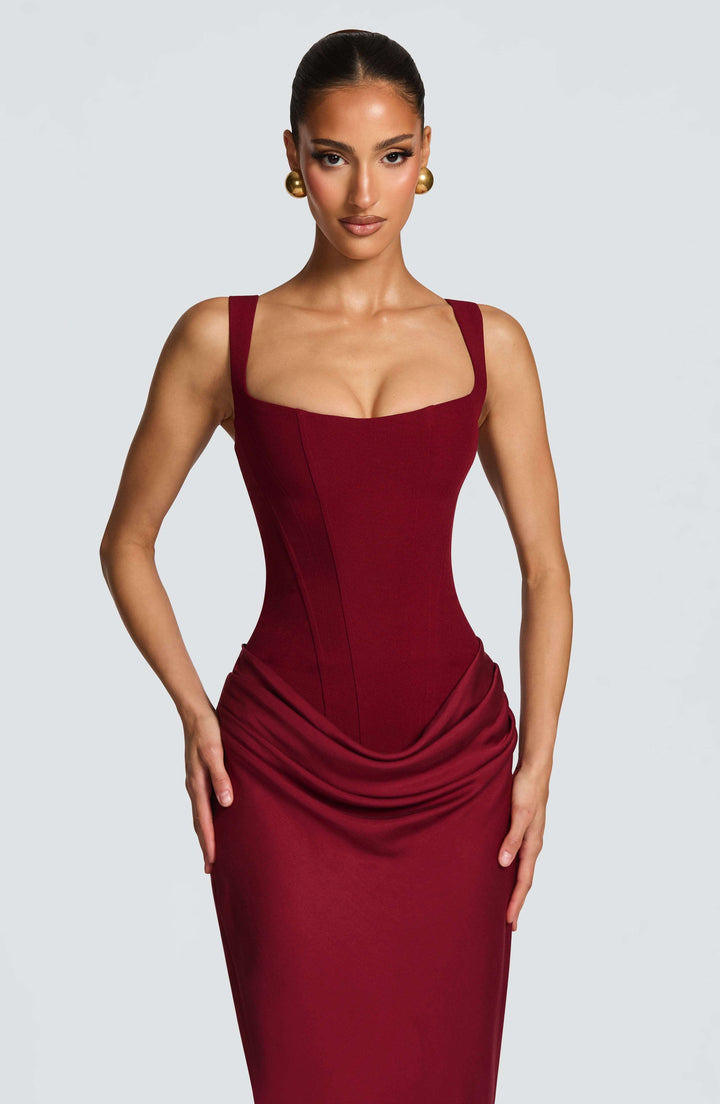 Lauren | Women's Sleeveless Bodycon Maxi Wedding Guest Dress Luvy Boutique