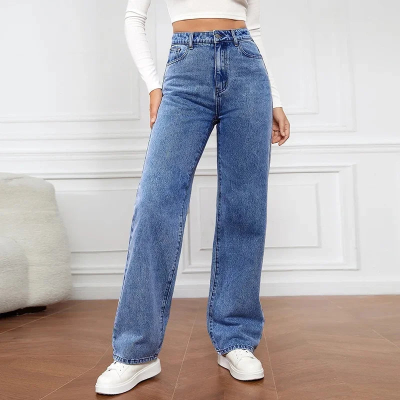 Olivia | Women's High Waist Wide Leg Jeans Luvy Boutique