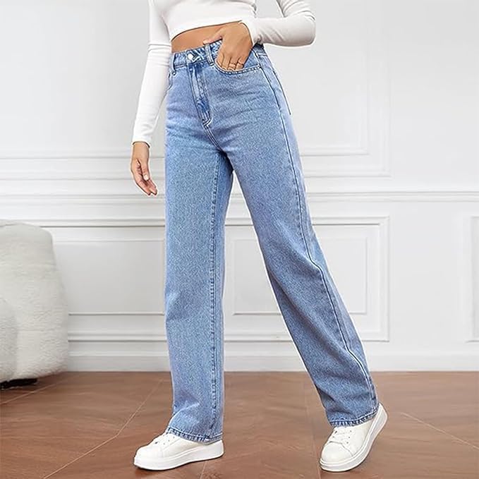 Olivia | Women's High Waist Wide Leg Jeans Luvy Boutique