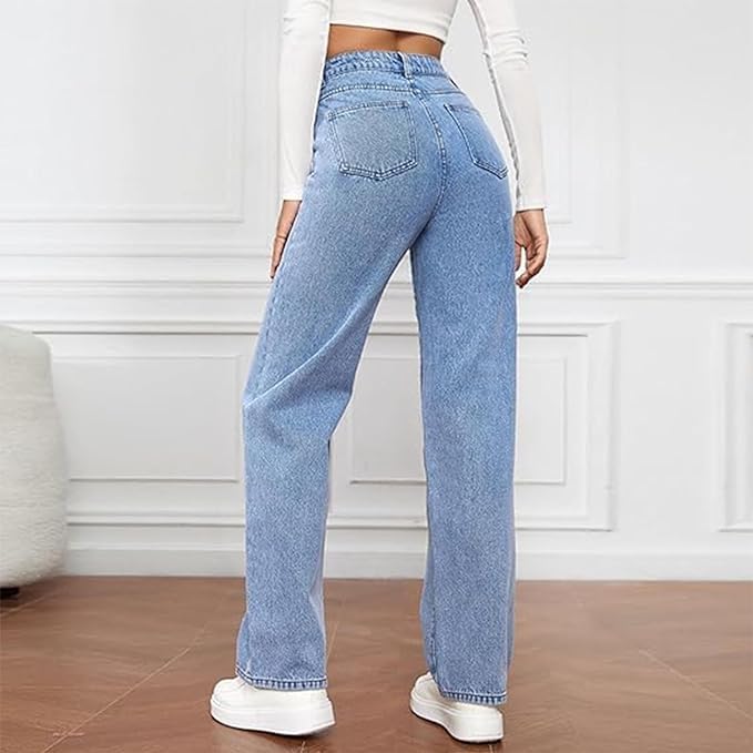 Olivia | Women's High Waist Wide Leg Jeans Luvy Boutique