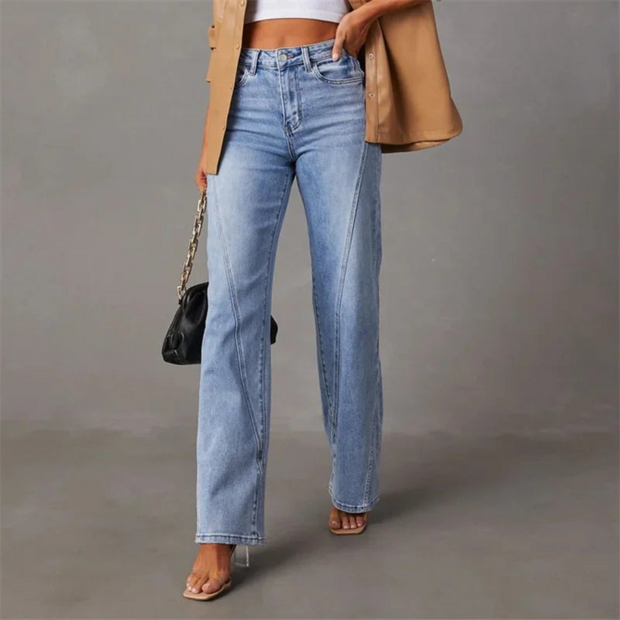 Maria | Women’s Classic Straight Leg Denim Jeans Luvy Boutique