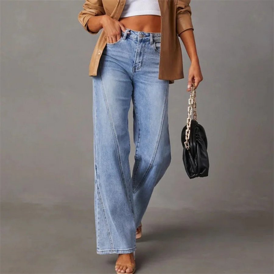 Maria | Women’s Classic Straight Leg Denim Jeans Luvy Boutique