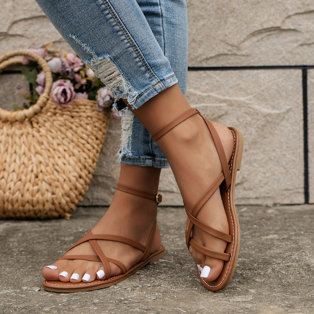 Jessica | Women's Strappy Flat Orthopedic Casual Sandals Luvy Boutique