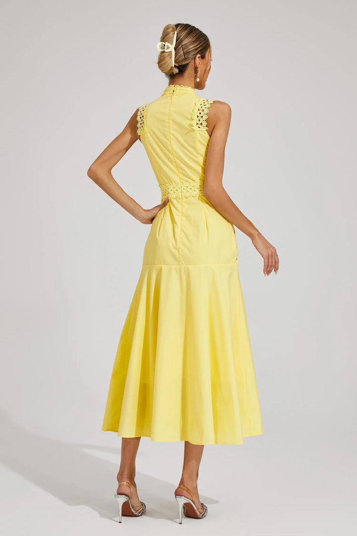 Lily | Women's Sleeveless Lace Midi Wedding Guest Dress Luvy Boutique