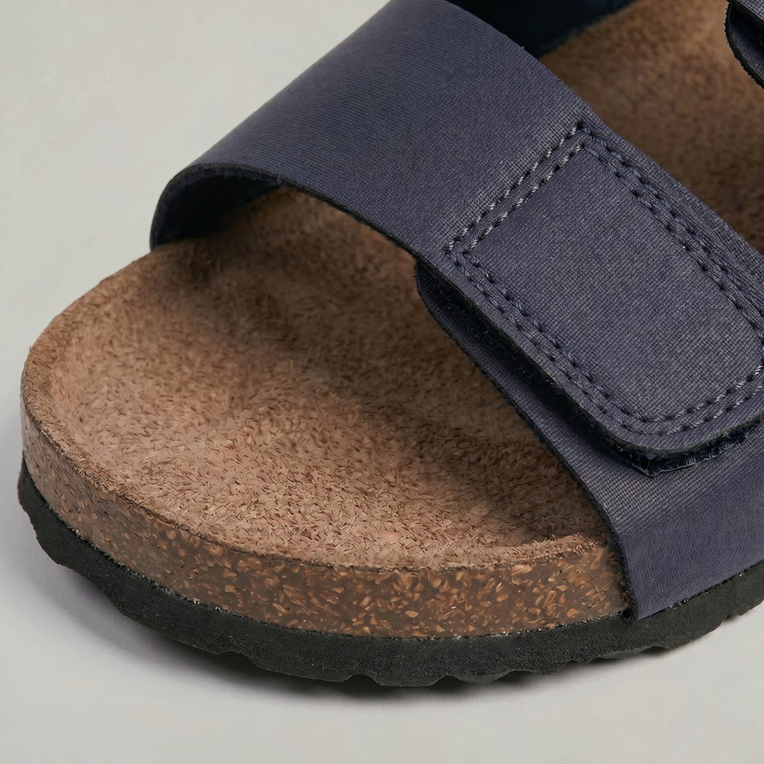 Women's Boots Double Strap Open Toe Flat Slip-On Slides