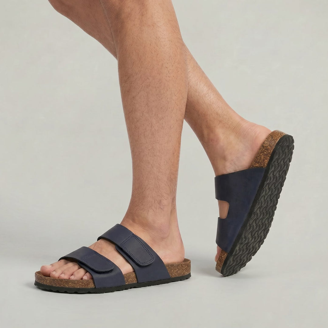Women's Boots Double Strap Open Toe Flat Slip-On Slides