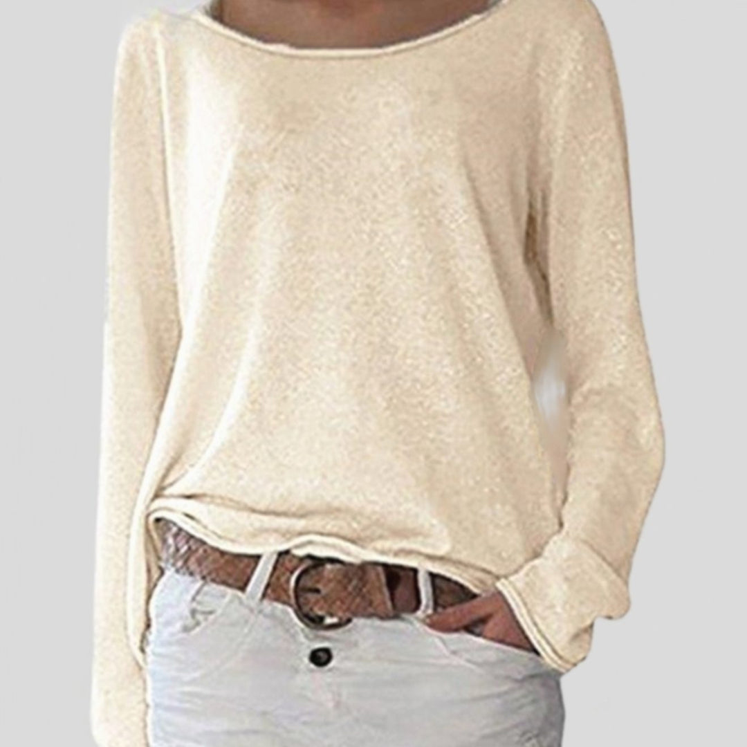 Women's Cardigan Lightweight Long Sleeve Relaxed Pullover Sweater - Beige