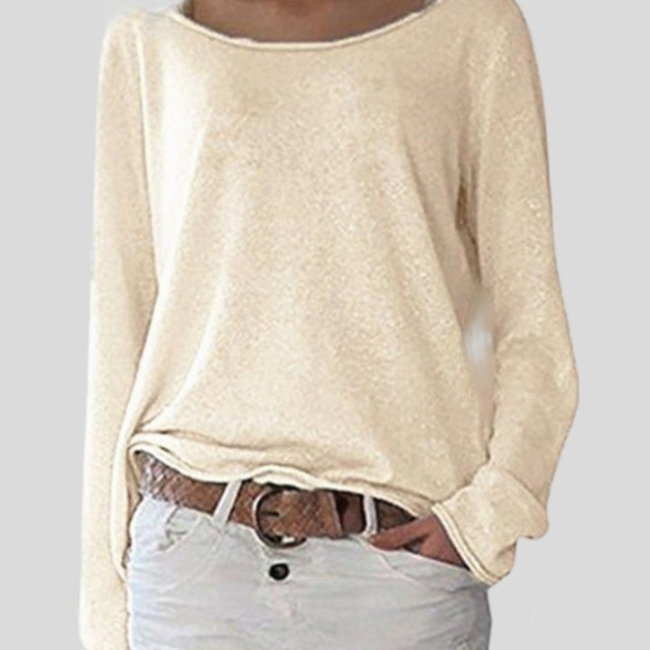 Women's Cardigan Lightweight Long Sleeve Relaxed Pullover Sweater - Beige